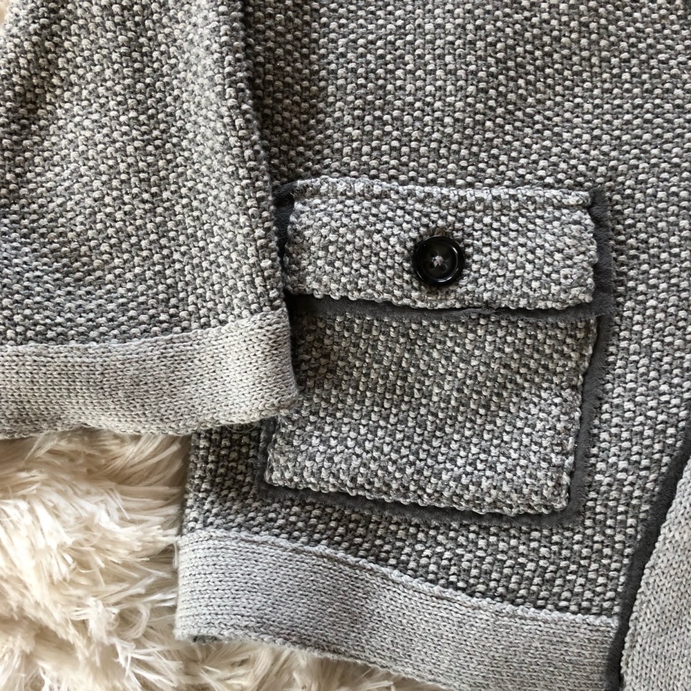 Banana Republic Grey Textured Sweater Petite Sz S - Picture 5 of 8